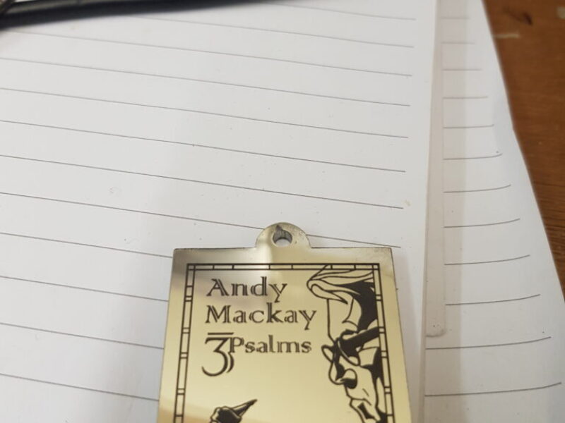 andy mackay gold name tag