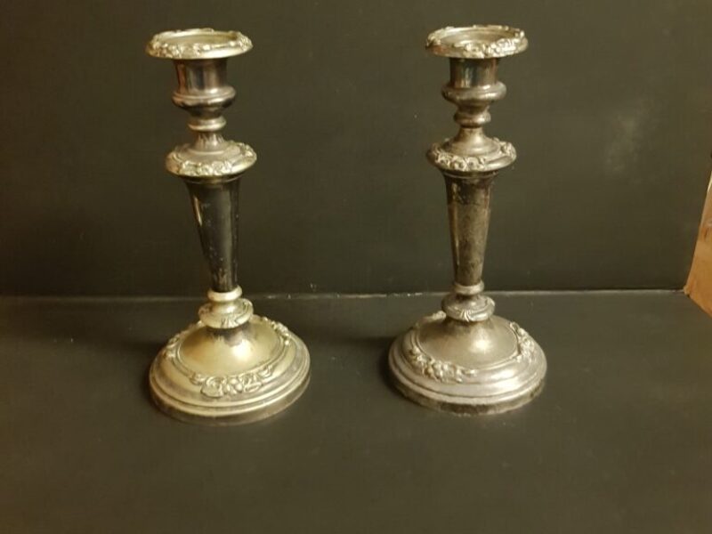 two metal stands 2